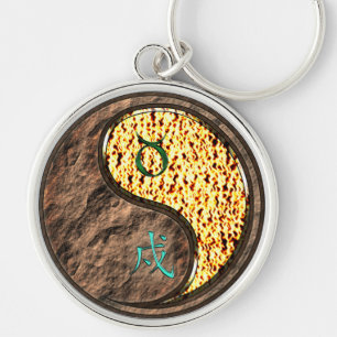 Taurus & Fire Dog Key Ring