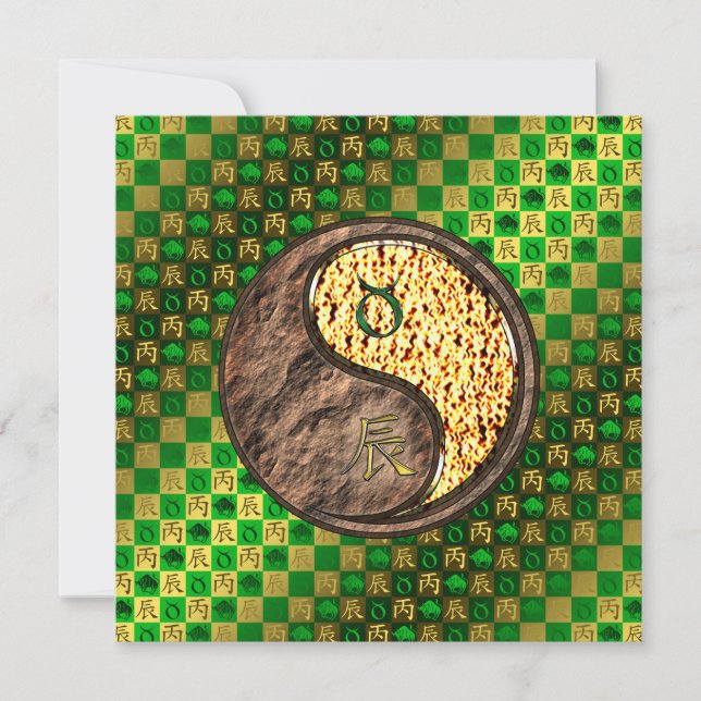 Taurus & Fire Dragon Card (Front)