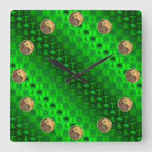 Taurus & Fire Goat Square Wall Clock