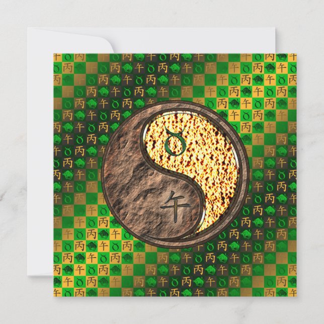 Taurus & Fire Horse Card (Front)