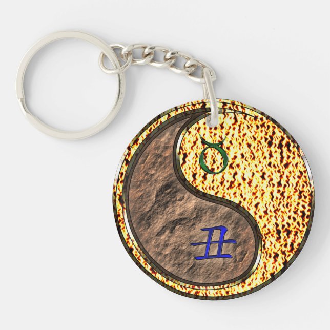 Taurus & Fire Ox Key Ring (Front)