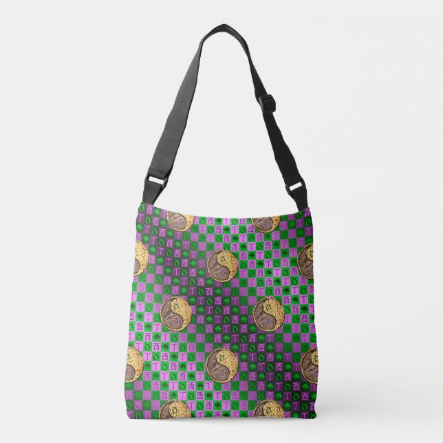 Taurus & Fire Rooster Crossbody Bag (Front)