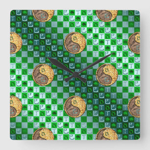 Taurus & Fire Snake Square Wall Clock