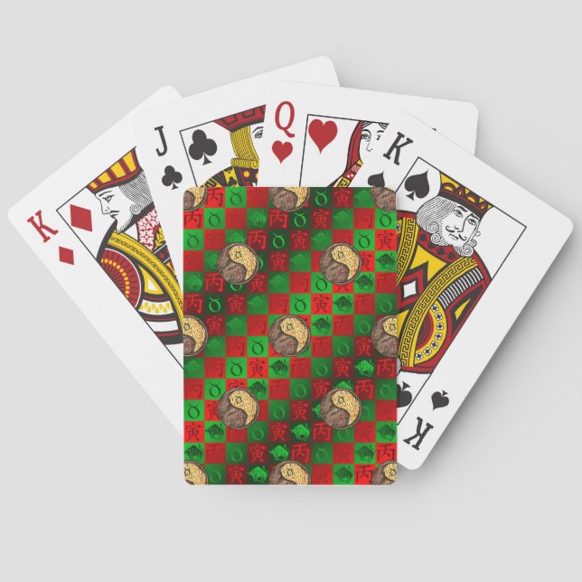 Taurus & Fire Tiger Playing Cards (Back)