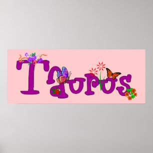 Taurus Flowers Poster