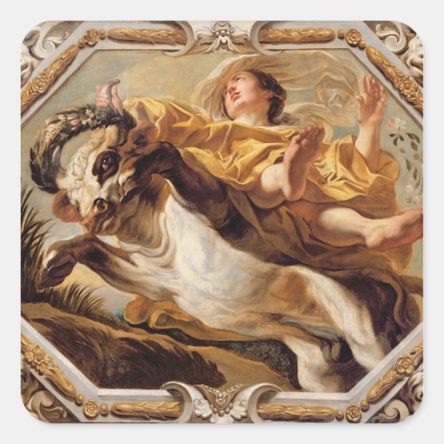 Taurus, from the Signs of the Zodiac Square Sticker (Front)