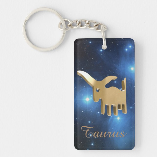 Taurus golden sign key ring (Front)