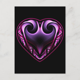 Taurus Heart Fractal Postcards