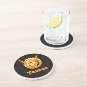 Taurus illustration coaster