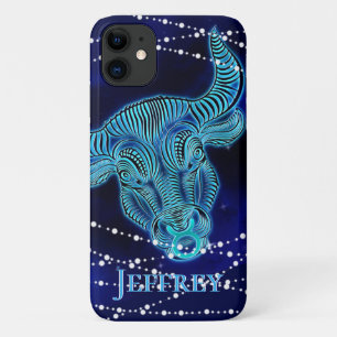 Taurus in Dark Blue II iPhone 11 Case