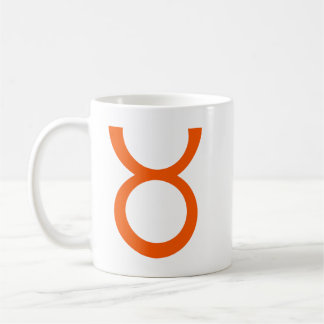 Taurus in Orange Coffee Mug