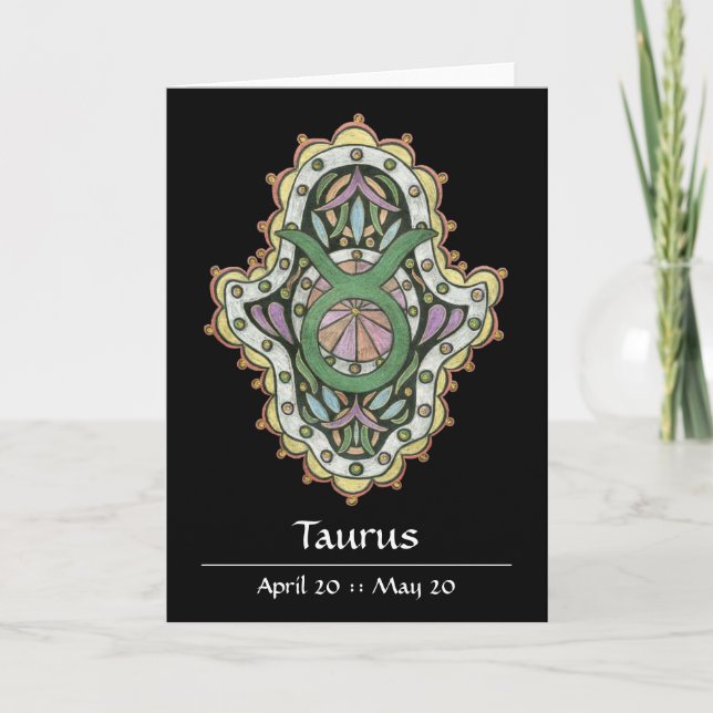Taurus Khamsa Note Card (Front)