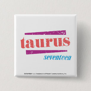 Taurus LtPink 15 Cm Square Badge