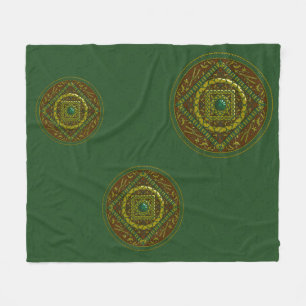 Taurus Mandala Fleece Blanket