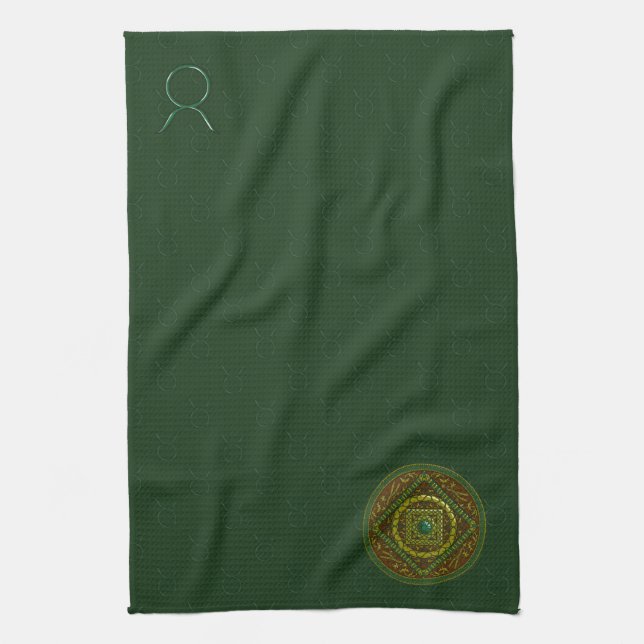 Taurus Mandala Hand Towel (Vertical)