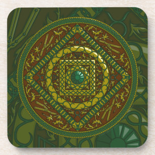 Taurus Mandala Square Coaster