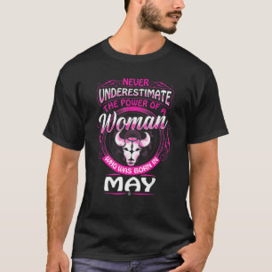 Taurus May Queen Women Born In May Pink T-Shirt