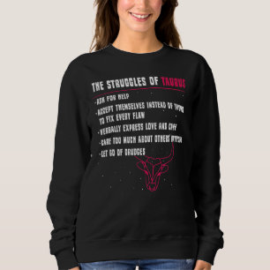 Taurus Merchandise Season Zodiac Sign Astrographic Sweatshirt