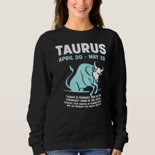 Taurus Merchandise Season Zodiac Sign Astrographic Sweatshirt