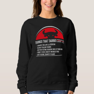 Taurus Merchandise Season Zodiac Sign Astrographic Sweatshirt