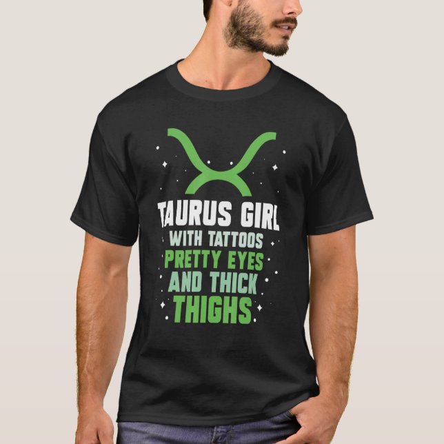 Taurus Merchandise Season Zodiac Sign Astrographic T-Shirt (Front)