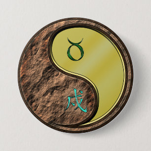 Taurus & Metal Dog 7.5 Cm Round Badge