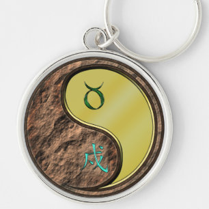 Taurus & Metal Dog Key Ring