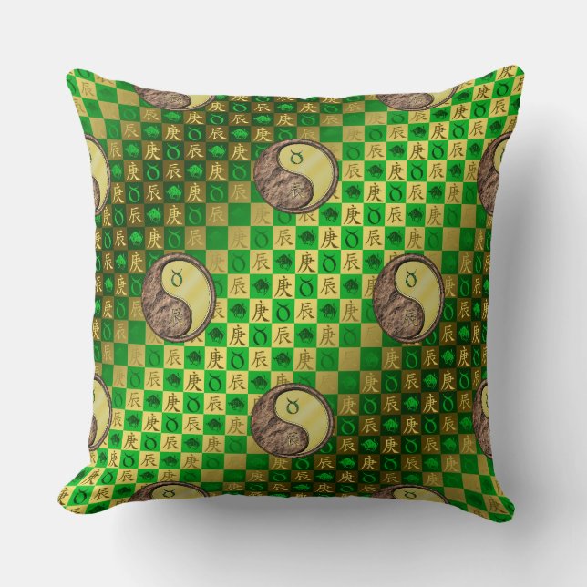 Taurus & Metal Dragon Cushion (Front)