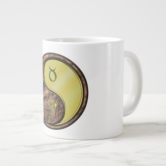 Taurus & Metal Monkey Large Coffee Mug (Front Right)