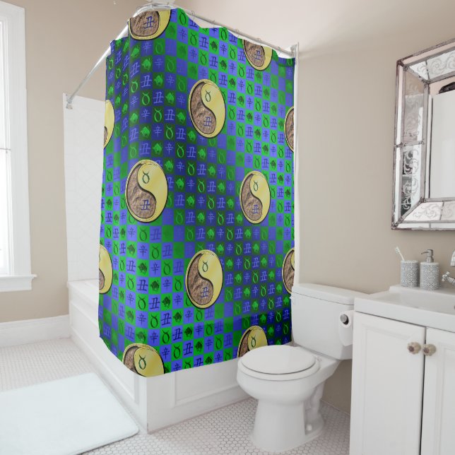 Taurus & Metal Ox Shower Curtain (In Situ)