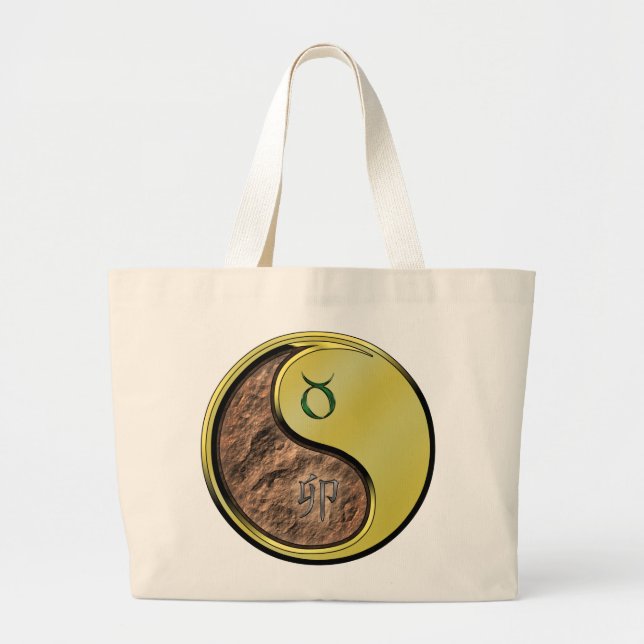 Taurus & Metal Rabbit Large Tote Bag (Front)