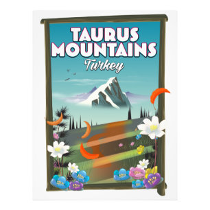 Taurus Mountains Turkey travel poster. Photo Print