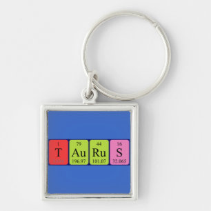 Taurus periodic table name keyring