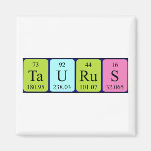 Taurus periodic table name magnet