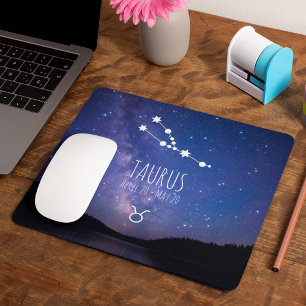 Taurus   Personalised Zodiac Constellation Mouse Pad