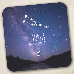 Taurus   Personalised Zodiac Constellation Square Sticker