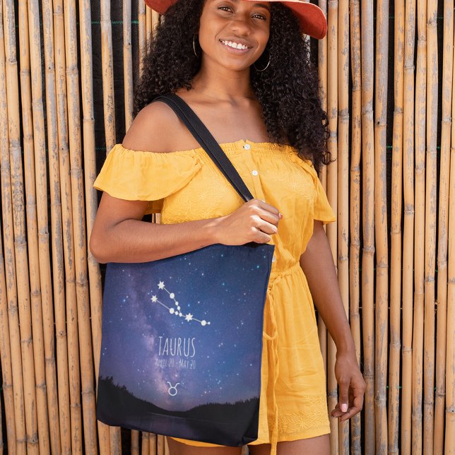 Taurus | Personalised Zodiac Constellation Tote Bag (Creator Uploaded)