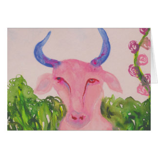 Taurus Pink Zodiac Symbol Blank