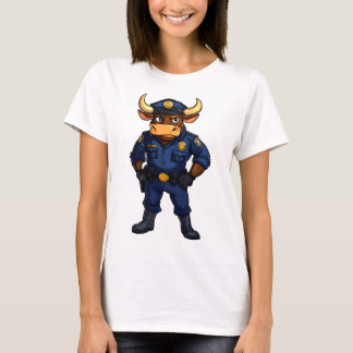Taurus Police Officer Cartoon Cop T-Shirt