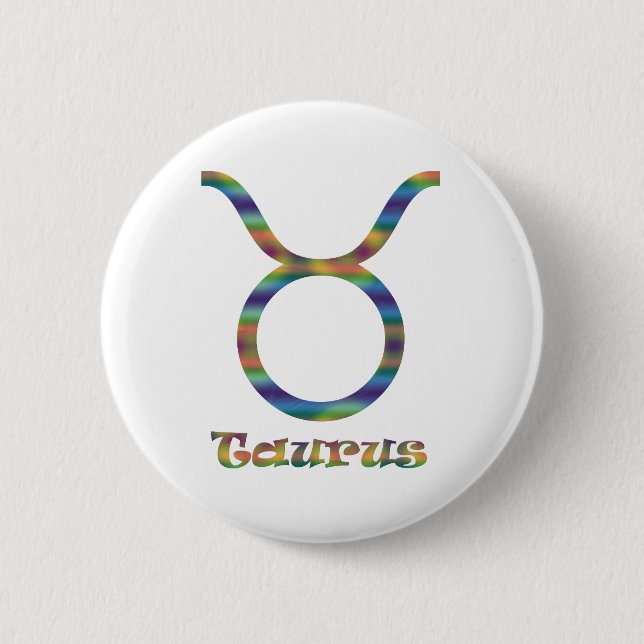 Taurus Psychedelic 6 Cm Round Badge (Front)