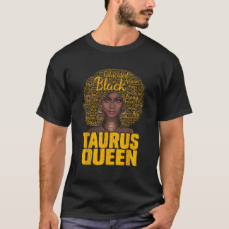 Taurus Queen Black Woman Afro Natural Hair African T-Shirt