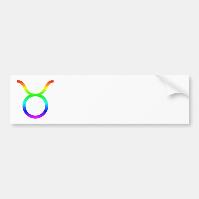 Taurus Rainbow Bumper Sticker (Front)