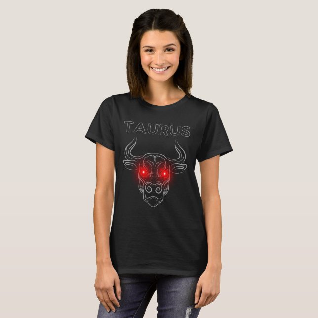 Taurus red-eyed Bull Dark  T-Shirt (Front Full)