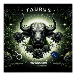 Taurus “Rooted in Strength” Glossy Poster