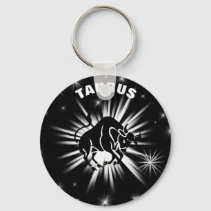 Taurus sign key ring