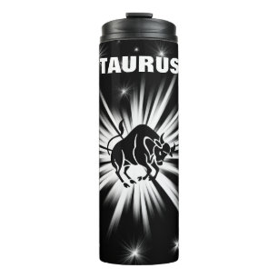 Taurus sign thermal tumbler