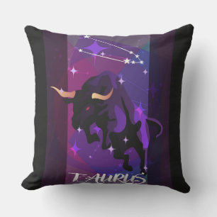 Taurus Sign Throw Pillow