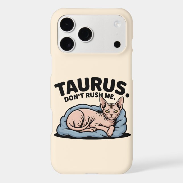 Taurus Sphynx Cat Zodiac Attitude Art (Back)