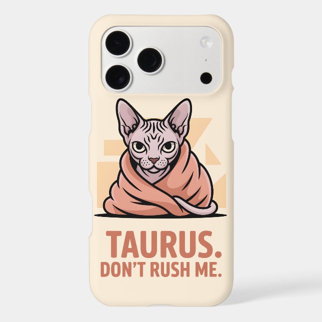 Taurus Sphynx Cat Zodiac Attitude Art (Back)
