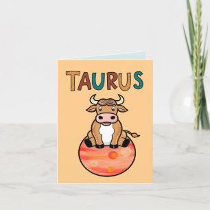 Taurus star sign Bull zodiac star Thank You Card